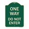 Signmission One Way Do Not Enter Heavy-Gauge Aluminum Architectural Sign, 24" H, G-1824-23524 A-DES-G-1824-23524 - alternate 1